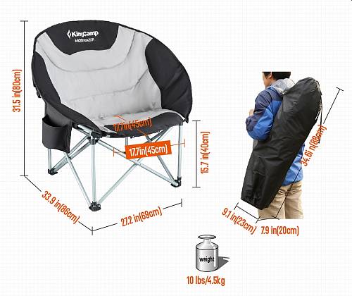    KingCamp 3989 Deluxe Moon Chair, , 866940/80   - Vextreme.