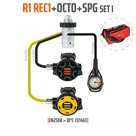 Регулятор TecLine R1 REC1 Set I с октопусом и манометром от интернет-магазина Vextreme.