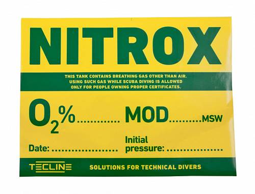 Наклейка информационная NITROX [30x22,5 см] от интернет-магазина Vextreme.