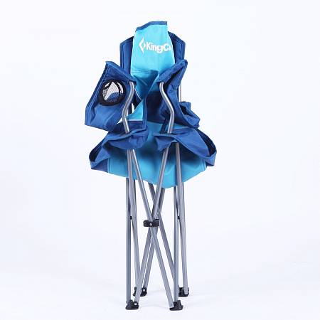 Фото Кресло складное KingCamp 3818 Arms Chair, cталь, 84x50x96 см, сине-серый от интернет-магазина Vextreme.