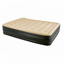 Кровать со встроенным электронасосом Relax High Raised Luxe Air Bed Queen, 203x157x47, бежевый от интернет-магазина Vextreme.
