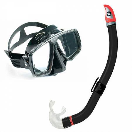 Фото Комплект маска + трубка AquaLung (Look + Mach Dry) от интернет-магазина Vextreme.