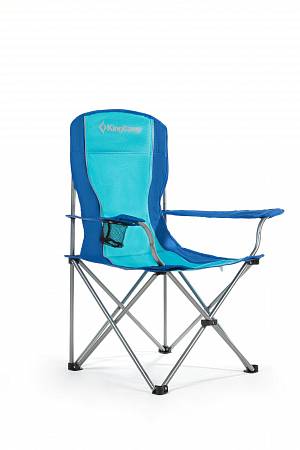 Фото Кресло складное KingCamp 3818 Arms Chair, cталь, 84x50x96 см, сине-серый от интернет-магазина Vextreme.