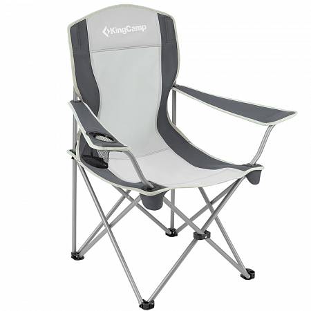 Кресло складное KingCamp 3818 Arms Chair, cталь, 84x50x96 см, чёрно-серый от интернет-магазина Vextreme.