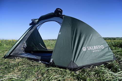 Фото Палатка Talberg Burton 1 Alu, зелёный/чёрный от интернет-магазина Vextreme.